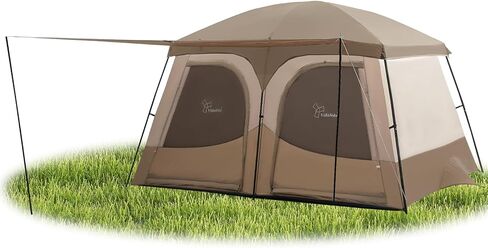 Vidalido Tents，3-4 Person Camping Tent with Extended Vestibule，Weather Resistant Family Tents with Breathable Mesh Windows，Easy Install Waterproof Outdoor Tent for Backpacking and Camping Hiking in Saudi Arabia