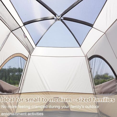 Vidalido Tents，3-4 Person Camping Tent with Extended Vestibule，Weather Resistant Family Tents with Breathable Mesh Windows，Easy Install Waterproof Outdoor Tent for Backpacking and Camping Hiking in Saudi Arabia