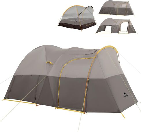 Naturehike KOTA 4/6/8 Person Camping Tent, Double Layer Waterproof 4 Person 6 Person 8 Person Tents for Camping, Large and Tall Family Tent with Vestibules Porch in Saudi Arabia