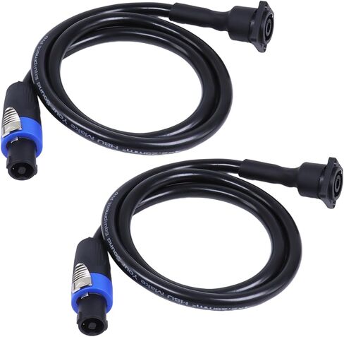 True 4 Conductor Pack of 2 Speakon to Panel Mount Socket Cable - 3.3 Feet 4 Core SpeakON Male to NL4MP Female Audio Wire for Stage, Studio Amplifier Interconnect (1-Meter) in Saudi Arabia