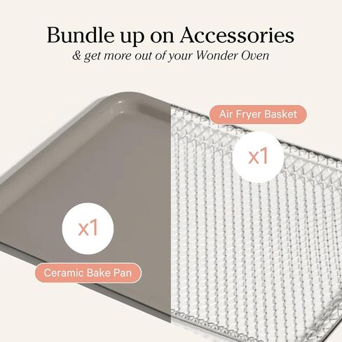 Our Place Wonder Oven Essentials Kit | Extra Air Fryer Basket & Nonstick Ceramic-Coated Bake Pan | Oven Safe, Eco-Friendly | Steam in Saudi Arabia