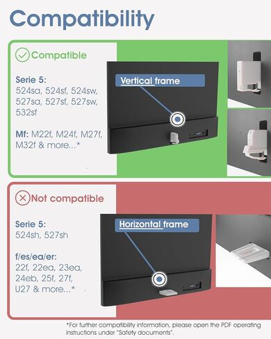 محول جبل Vesa لسلسلة HP Monitor Series 5 و MF (524SA ، 524SF ، 524SW ، 527SA ، 527SF ، 527SW ، 532SF ، M22F ، M24F ، M27F ، M32F) - 75 × 75 جبل جبل ، HP Monitor Adapter (1 -PACK) in Kuwait