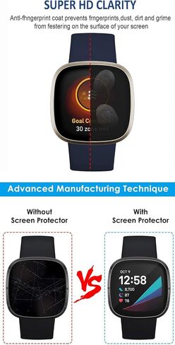 فيلم هيدروجيل شفاف (8pcs) لـ Fitbit Inspire 3 Inspire3 Soft TPU Screen Protector Ultra-Thin ، Touch Assitive ، in Kuwait