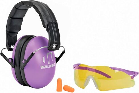 Youth and Women's Passive muff and Glasses combo, Purple in Saudi Arabia