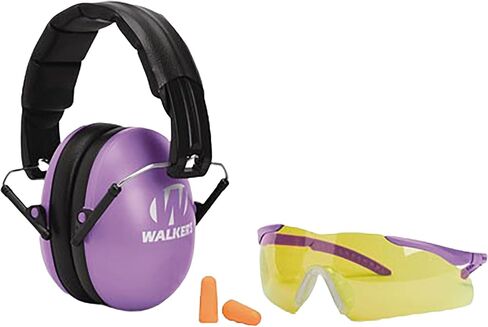 Youth and Women's Passive muff and Glasses combo, Purple in Saudi Arabia