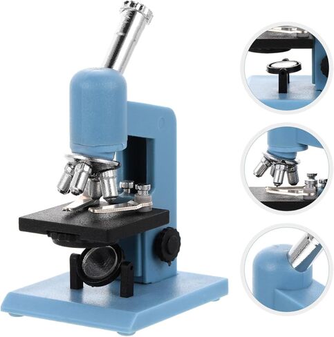 مجهر زيروديكو بمقياس 1:12 لبيت الدمى، نموذج مجهر مصغر واقعي، مجاهر بيولوجية مزيفة لبيت الدمى لتزيين المناظر الطبيعية الصغيرة in Kuwait