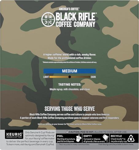 Black Rifle Coffee Company CAF, Medium Roast Coffee Pods with 2X the Caffeine, 32 Single Serve Coffee Pods in Saudi Arabia