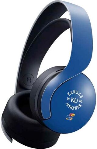 Skinit Decal Gaming Skin Compatible with Pulse 3D Wireless Headset for PS5 - Officially Licensed University of Kansas Jayhawks Established 1865 Design in Saudi Arabia