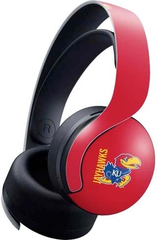Skinit Decal Gaming Skin Compatible with Pulse 3D Wireless Headset for PS5 - Officially Licensed University of Kansas Jayhawks Established 1865 Design in Saudi Arabia