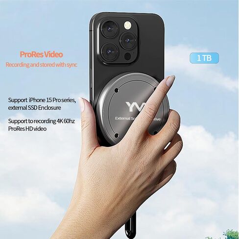 1TB External SSD, 10Gbps Ultra Speed Magnetic External Solid State Drive, USB C Portable SSD for Storage and Backup Compatible with Laptop, Mac, TV, iPhone 15 Pro, Type C Smartphones etc in Saudi Arabia