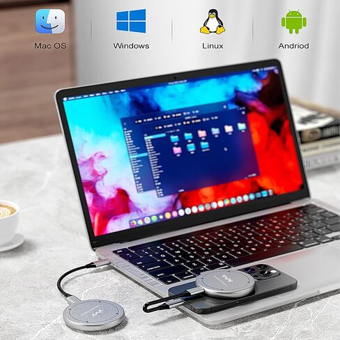 1TB External SSD, 10Gbps Ultra Speed Magnetic External Solid State Drive, USB C Portable SSD for Storage and Backup Compatible with Laptop, Mac, TV, iPhone 15 Pro, Type C Smartphones etc in Saudi Arabia