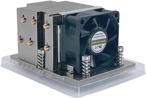 2U SP5 CPU Cooler with 6 Copper Tubes TDP 380W Server Heatsink Workstation Processor PC Radiator 4PIN 6025MM PWM Fan in Saudi Arabia