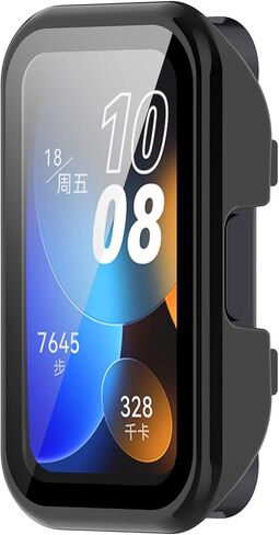 FitTurn Compatible with Huawei Band 10/10 NFC/9/9NFC/8/8NFC Screen Protector Cases Replacement PC Slim Case Cover 3D Full Coverage Tempered Glass Screen Protector for Huawei Band 10 Fitness Tracker Watch (Black*3) in Saudi Arabia