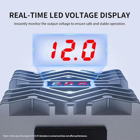 DC 24V to 12V 30A 360W Step Down Converter with LED Display, MCU Safety Chip, with Connector Waterproof Power Supply for Car, Truck, Boat in Kuwait