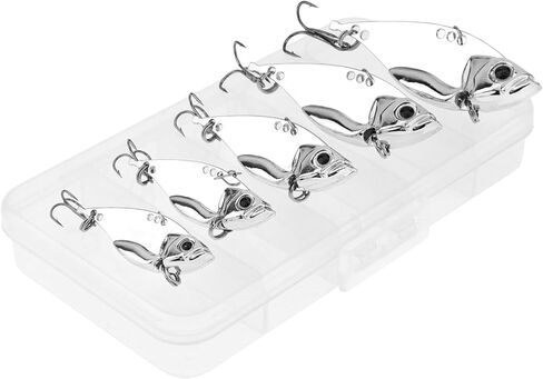 OriGlam 5pcs Fishing Spoons Hard Metal Lure, Fishing Lures Metal Spoons Hard Baits, Metal Fishing Lures for Bass Walleye Trout in Saudi Arabia