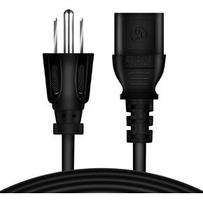 FITE ON 6ft UL AC Power Cord for Sony PlayStation 3 PS3 1st Gen. 3-Prong Cable Lead Wire