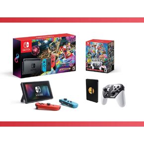 2018 NEW : Nintendo Switch w/ Mario Kart 8 Deluxe Console + Super Smash Bros. Ultimate Special Edition - Nintendo Switch Bundle ( 2 - Items ) in Saudi Arabia