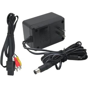 Premium AC Power Adapter Cord with AV Cable for Super Nintendo SNES Systems