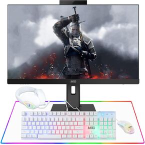 Gaming All in One PC 24 Inch FHD Touchscreen, MTG Yama, Intel Core i5 10th Gen, 16GB RAM, 480GB NVME, NVIDIA GT 730 4GB DDR3 Graphics, Webcam, DVD RW, Gaming Kit, Windows 11 Home