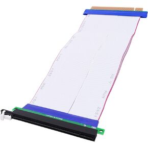 PCI-E Express X16 Extension Cable PCI-E 16X Riser Card Motherboard Graphics Card Extension Cable High Speed PCI Express 16X Slot Flex Ribbon Male Female GPU Adapter Cable-24CM