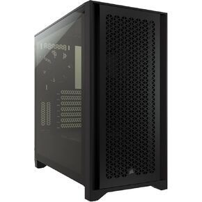 CORSAIR 4000D Airflow Tempered Glass Mid-Tower ATX Case - High-Airflow - Cable Management System - Spacious Interior - Two Included 120 mm Fans - Black (Renewed)
