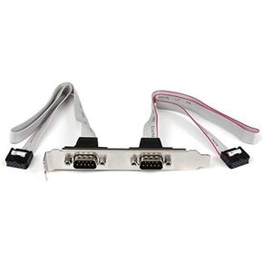 StarTech.com 2 Port 16in DB9 Serial Port Bracket to 10 Pin Header - Serial/IDC for Motherboard, POS Device - 1634; - 1 Pack - 2 x IDC Female Motherboard - 2 x DB-9 Male Serial - Gray - PLATE9M2P16