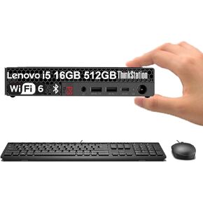 Lenovo ThinkStation P3 Tiny Workstation Desktop (Intel 14-Core i5-14500 vPro (> i7-13700), 16GB DDR5, 512GB SSD), Business Mini PC, Micro & MFF Computer, Ethernet, Wi-Fi 6, HDMI, Win 11 Pro, 2025
