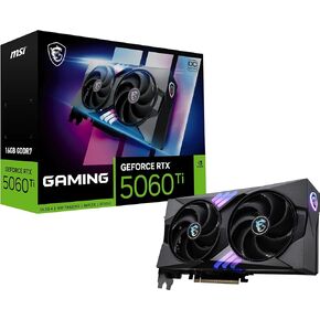 MSI Gaming RTX 5060 Ti 16G Gaming OC Graphics Card (16GB GDDR7, 128-bit, Extreme Performance: TBA MHz, DisplayPort x 3 2.1a, HDMI 2.1b, NVIDIA Blackwell Architecture)