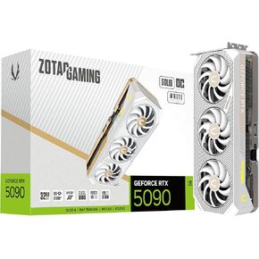 Zotac Gaming Geforce RTX 5090 Solid OC White Edition DLSS 4 32GB GDDR7 512-BIT 28 GBPS PCIE 5.0 GAMESTACT