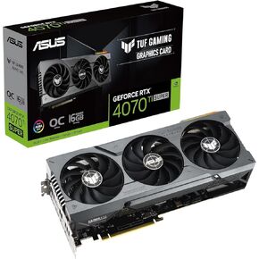 ASUS TUF Gaming GeForce RTX 4070 Ti Super 16GB GDDR6X OC Edition Gaming Graphics Card (NVIDIA GeForce RTX4070Ti DLSS 3, PCIe 4.0, 2X HDMI 2.1a, 3X DisplayPort 1.4a, TUF-RTX4070TIS-O16G-GAMING, Black)