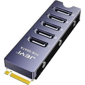 Jeyi nvme M.2 إلى محول SATA مع Thailskink ، منفذ 5 المنفذ غير RAVAR NOST SATA III 6GB/S M.2 NVME ADAPTR