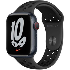 Apple Watch Nike Series 7 (GPS + Cellular, 45MM) - Midnight Aluminum Case with Anthracite/Black Nike Sport Band (Renewed)