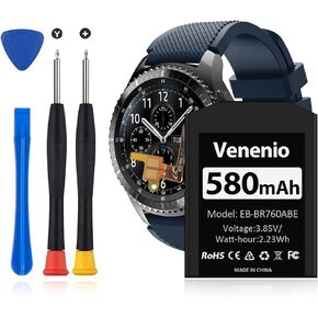 [580mAh] Battery for Samsung Gear S3 Frontier(SM-R760) and Gear S3 Classic, Upgrade High Capacity Battery Replacement for SM-R770, BR760, R765, EB-BR760ABE, GH43-04699A with Repair Tool Kits