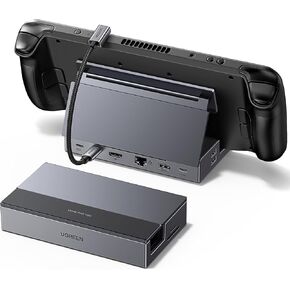 UGREEN Steam Deck Dock 9-in-1 USB C Docking Station with Foldable Stand, 4K@120Hz DP, Gigabit Ethernet, PD 100W, 10Gbps USB A&C 3.2, TF/SD Compatible with Steam Deck, Rog Ally, Rog X, Legion Go etc.