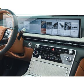 2PCS Car Screen Protector for 2025 Genesis GV80 G80(Prestige/Prestige Signature) Navigation Nano Touchscreen Protector Film HD Clear Bubble Free 27''