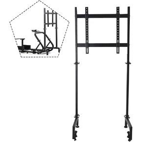 Minneer Monitor Stand Accessories of 50mm Round Tube Racing Simulator Cockpit Fit for Dardoo/Anman/Marada Racing Stand,Height Adjustable Display TV Mount,Suitable for Gaming Wheel Stand
