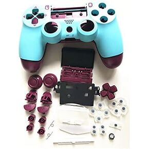 Replacement Full Housing Case Shell with Buttons Kit for Game Controller Replacement Set for PS4 Pro JDS 055 JDM-050 JDM-055 Repair Cover (Berry Blue)