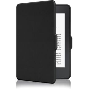 Morock Case لـ 6 "Kindle Paperwhite 5th/6th Generation 2012-2017 (Model No. EY21 & DP75SDI) ، غطاء جلدي بوي خفيف الوزن مع الاستيقاظ التلقائي/النوم ، الأرجواني الخفيف