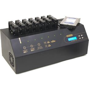 1 to 9 SATA Hard Drive Duplicator - 3.5" & 2.5" HDD SSD HD Cyclone II 300 Open Platform Cloner & DOD Eraser 18GB/Min (Daisy-chainable to 25 Units)