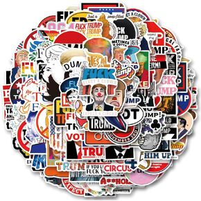 112pcs - Anti Donald Trump 2025 Funny American ليس رئيسًا ضد ملصقات FDT لزجاجة المياه والكمبيوتر المحمول والهاتف وكتاب القصاصات والمجلة وملصقات مكافحة ترامب