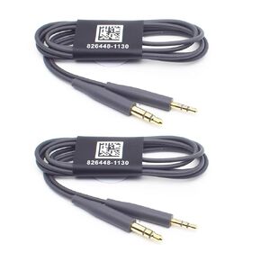 2PCS 1.1M/3.6FT Replacement Audio Cable Aux Cord 3.5mm to 2.5mm Wire for Bose QC25 QC35 QC35II NC700 QC45 Headphones Cable（Grey） (2.5mm Male to 3.5mm Male)