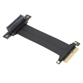 PCIE 4.0, 16 GBPS PCIE 4.0 Extension Cable 180 ° Male Copper Conduct Cable for Firewire Cards (20cm)