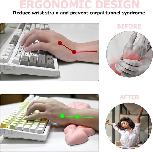 راحة معصم لوحة المفاتيح المريحة ، وورقة PU Leather Memory Foam Foam Support للوحة مفاتيح الكمبيوتر ، وسادة لوحة المفاتيح ، ووسادة معصم الماوس اللطيفة للألعاب ، والمكتب ، والكمبيوتر ، وتخفيف الآلام ، والباستيل الأخضر in Kuwait