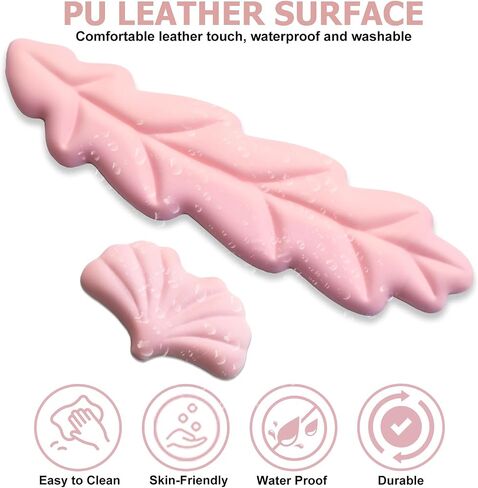 راحة معصم لوحة المفاتيح المريحة ، وورقة PU Leather Memory Foam Foam Support للوحة مفاتيح الكمبيوتر ، وسادة لوحة المفاتيح ، ووسادة معصم الماوس اللطيفة للألعاب ، والمكتب ، والكمبيوتر ، وتخفيف الآلام ، والباستيل الأخضر in Kuwait