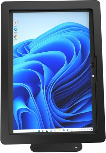 علبة أكريليك مضادة للسرقة مع 360 تدوير 180 من دوار سطح المكتب المعدني من أجل سطح MS Surface Go 1/2/3/4 Tablet (Black) in Kuwait