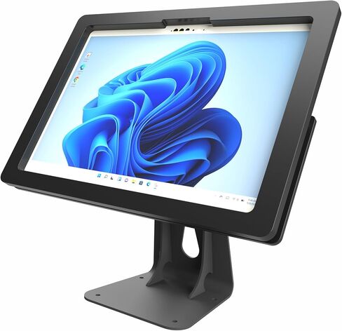 علبة أكريليك مضادة للسرقة مع 360 تدوير 180 من دوار سطح المكتب المعدني من أجل سطح MS Surface Go 1/2/3/4 Tablet (Black) in Kuwait