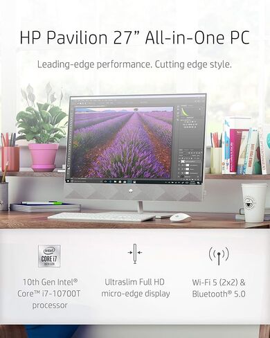 HP All-in-One 27" Touchscreen Desktop Computer - Windows 11 Pro, 27 inch FHD IPS LED Touch Display, Intel 12-Core Ultra 7-155U, Adjustable Height, WiFi 6, HD Webcam, 16 GB DDR5 RAM | 1 TB SSD in Saudi Arabia