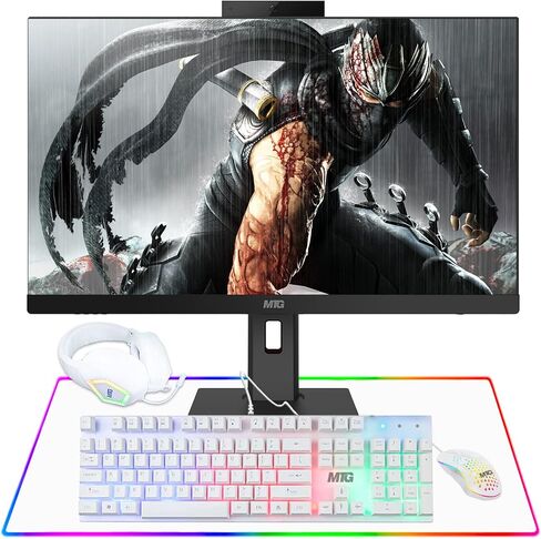 Gaming All in One PC 24 Inch FHD Touchscreen, MTG Yama, Intel Core i5 10th Gen, 16GB RAM, 480GB NVME, NVIDIA GT 730 4GB DDR3 Graphics, Webcam, DVD RW, Gaming Kit, Windows 11 Home in Saudi Arabia