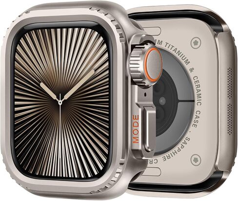 Metal Cases Compatible with Apple Watch Series 9/8/7 45mm Case, 2 in 1 Stainless Steel Protective Cover Rugged Bumper with Back Frame for iWatch 9/8/7 45mm, Black in Kuwait