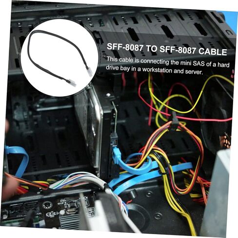 Mini Mini SAS Cable SFF إلى SFF Extenres Extension ملحق الخادم الموثوق به سهلة التثبيت حماية شبكية منسوجة متينة لعشاق إصلاح DIY in Kuwait